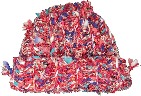 Textured Ribbed Knit Beanie - Pink